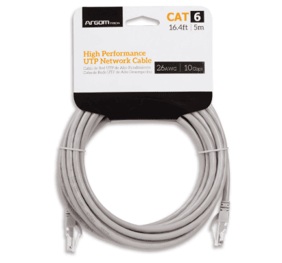 CABLE ARGOM RED CAT6E 16.4FT/5M -GRIS -ARG-CB-1554