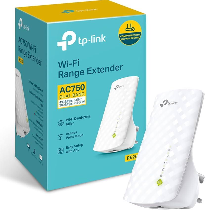 EXTENSOR DE RANGO TP LINK
AC750 WIFI RE200 2.4GHZ &
5GHZ
