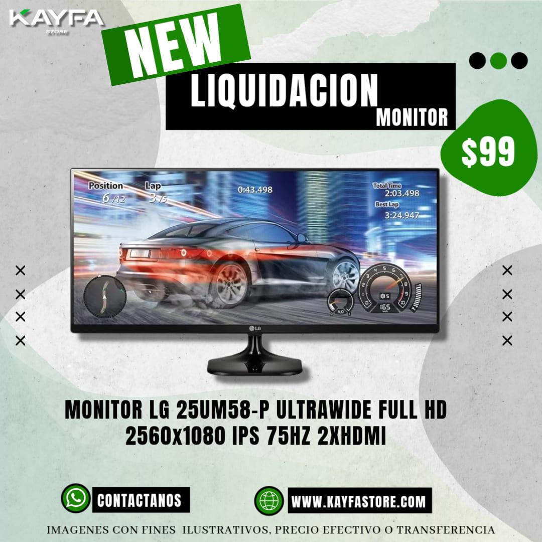 MONITOR LG 25UM58-P ULTRAWIDE FULL HD 2560x1080 IPS 75HZ 2XHDMI
